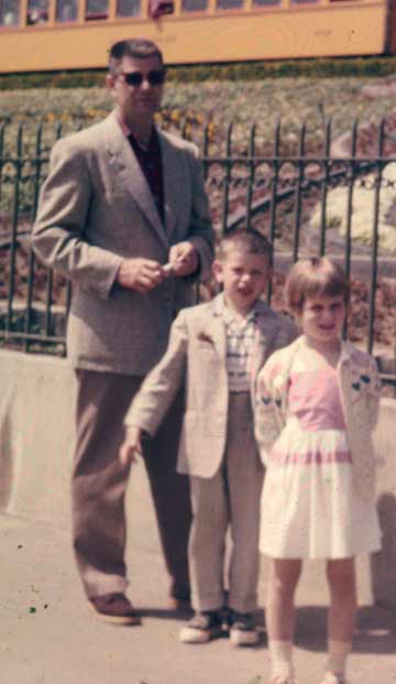 Dad with Steve, Lana, ca 1956
